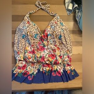 Johnny Was halter swim top 1xl